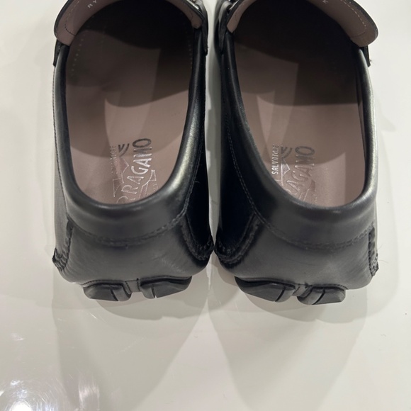Salvatore Ferragamo Black Leather Bit-Detail Slip-On Loafers main image 5